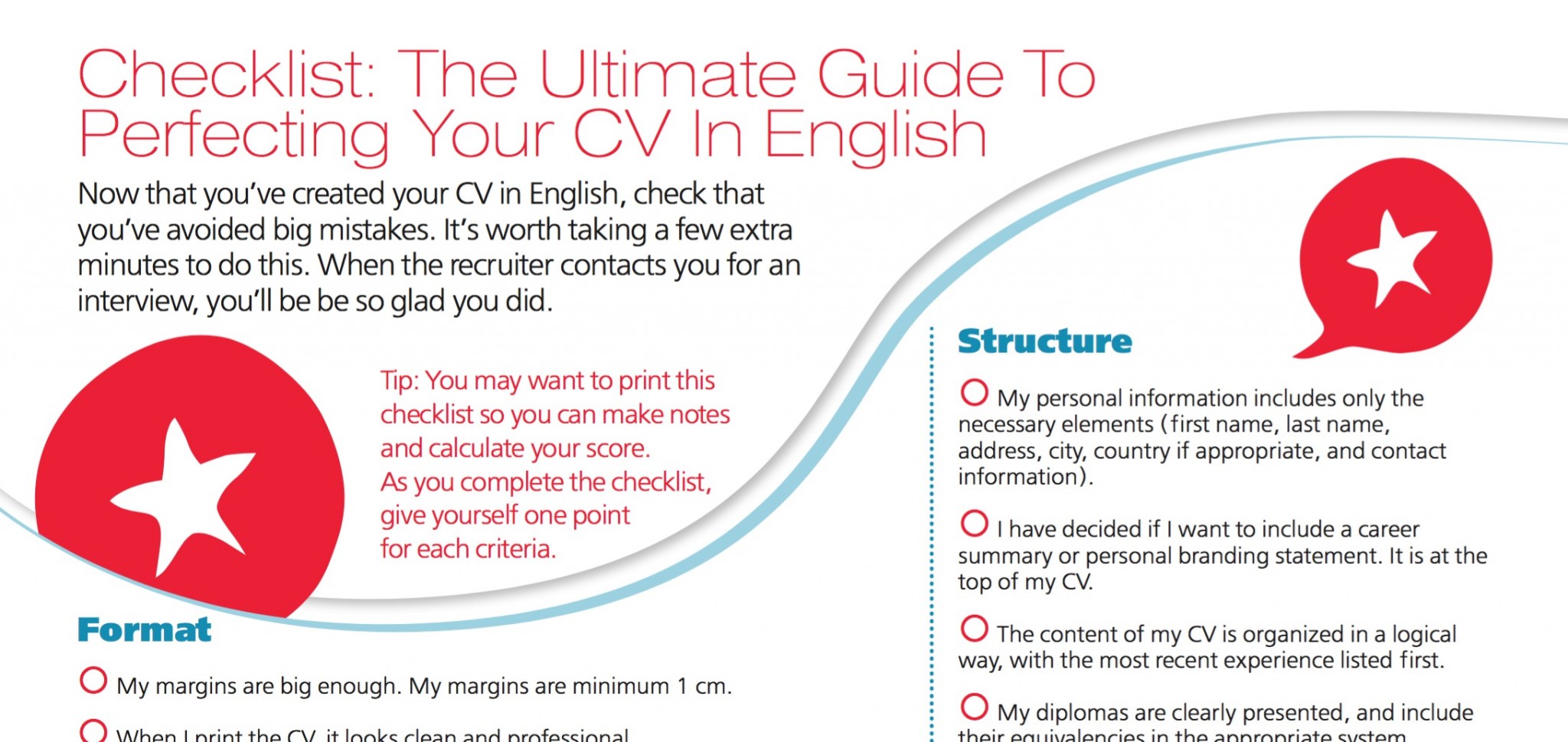 en the ultimate guide to a perfect cv in english     fr