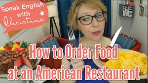 order food in an American restaurant